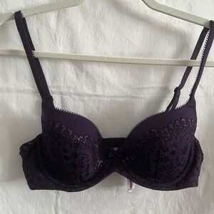 Victoria Secret Deep Purple Lace Bra (size 34C)